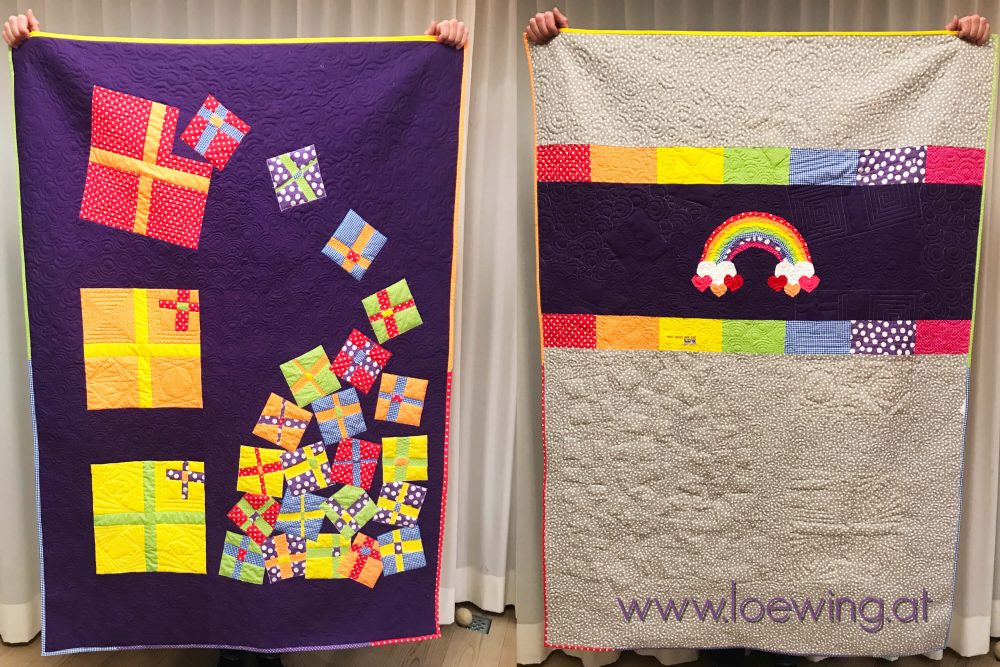 Rainbow Boxes Quilt front and back