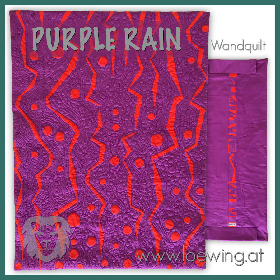 PURPLE RAIN ein Wandquilt